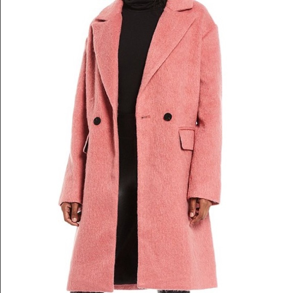 Gianni Bini Pretty in Pink Notch Lapel Coat